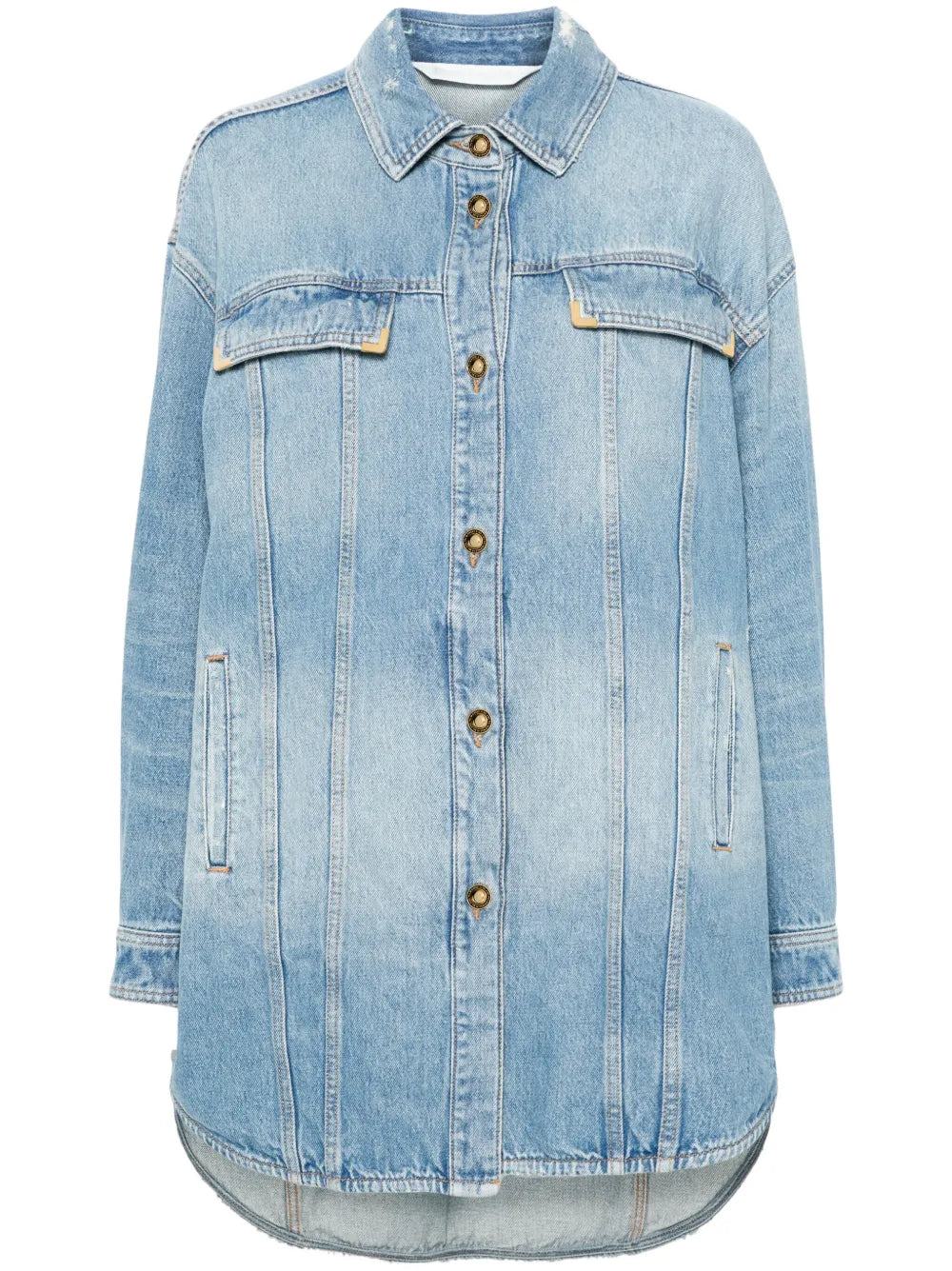 Washed-Logo Denim Jacket