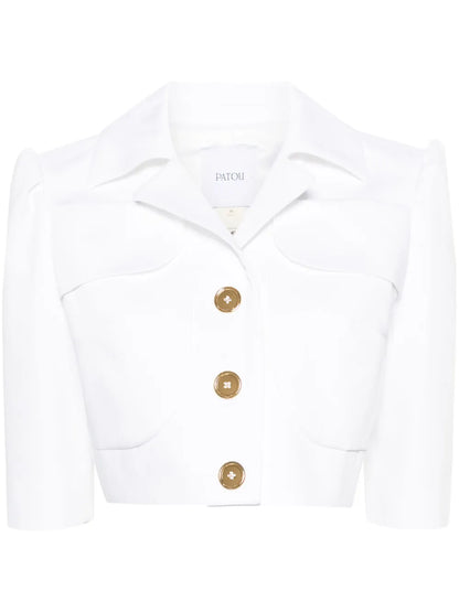 Single-Breasted Cropped Blazer