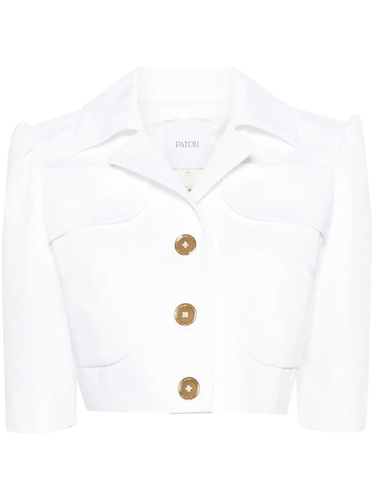 Single-Breasted Cropped Blazer