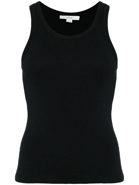 Ribbed-Knit Sleeveless Tank Top