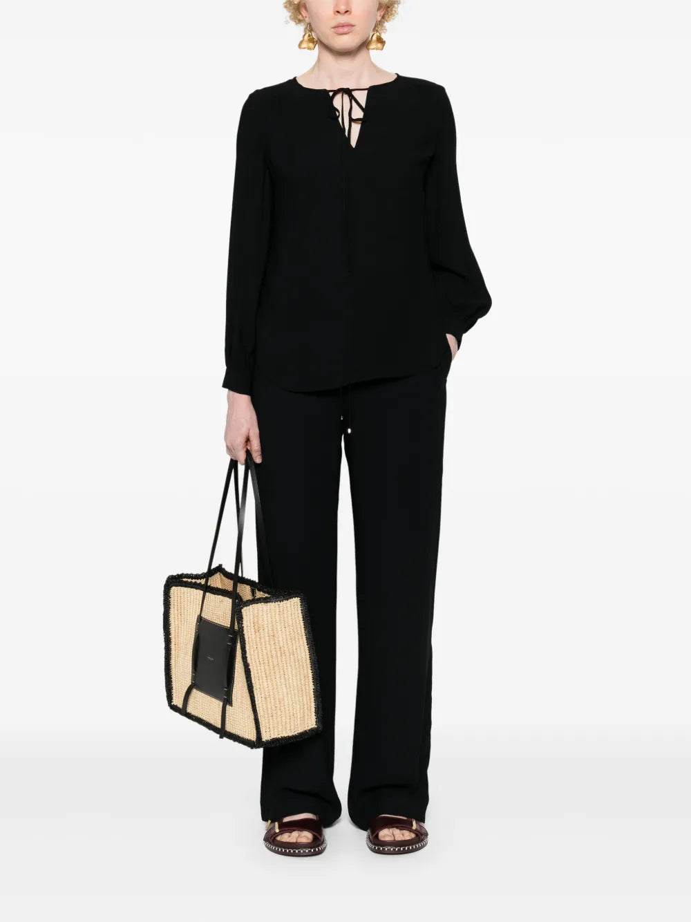 Marisol Georgette Straight Trousers