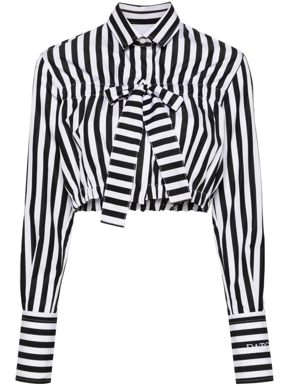 Bow-Detail Cropped Blouse