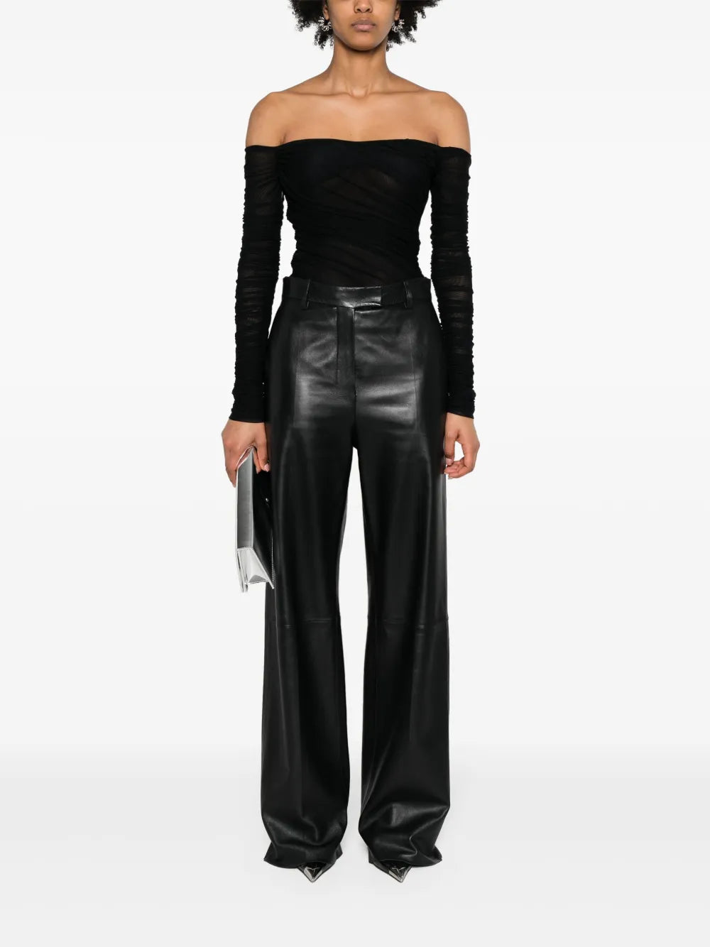 Off-Shoulder Ruched Bodysuit