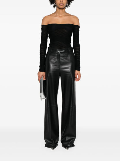 Off-Shoulder Ruched Bodysuit