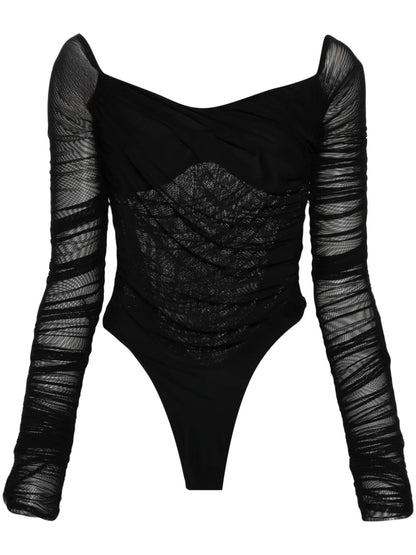 Off-Shoulder Ruched Bodysuit