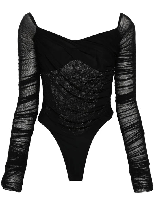 Off-Shoulder Ruched Bodysuit