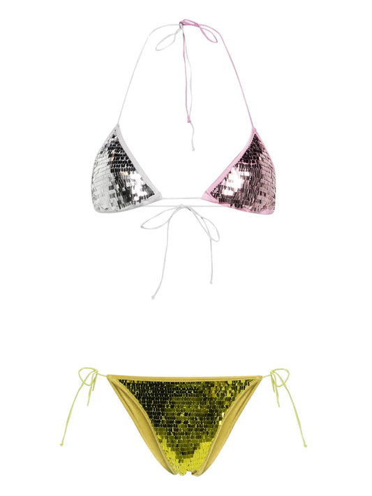 Sequinned Triangle Bikini