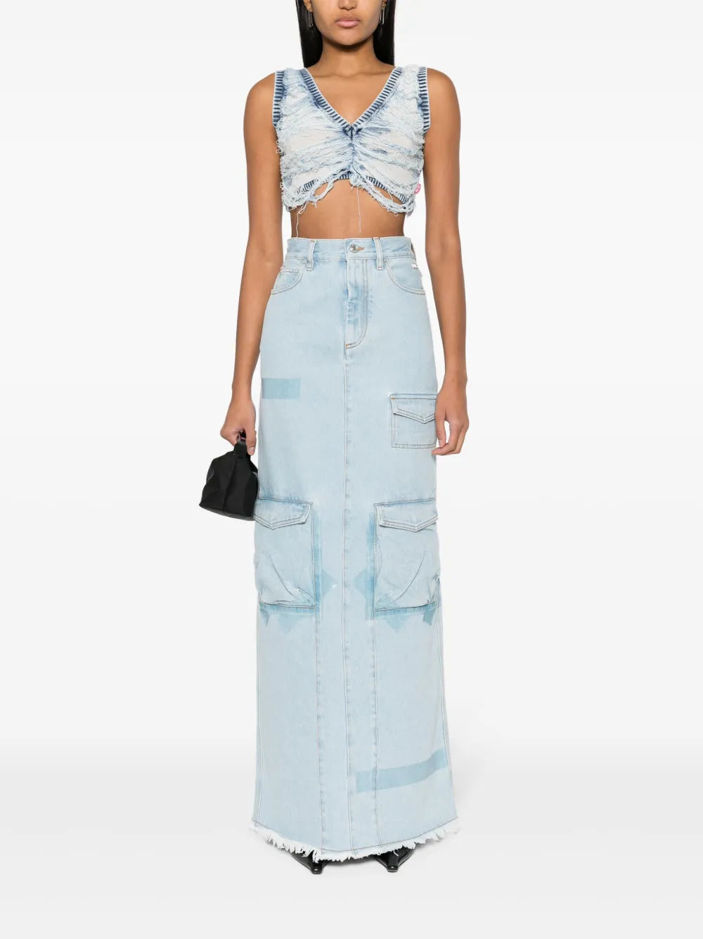 Cargo Denim Skirt