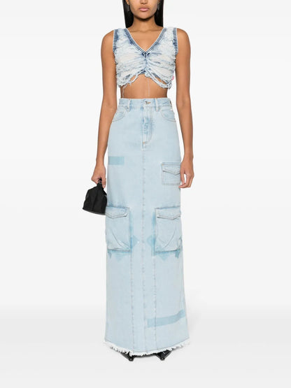 Cargo Denim Skirt