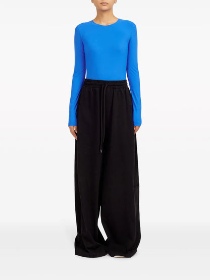 Wide-Leg Cotton Trousers