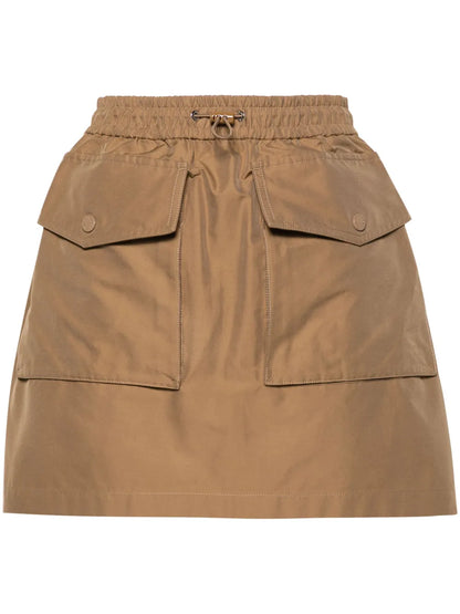 Elasticated-Waist Cargo Mini Skirt