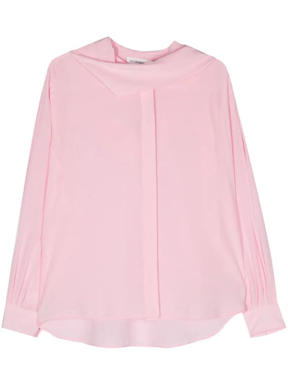 Silk Hooded Blouse