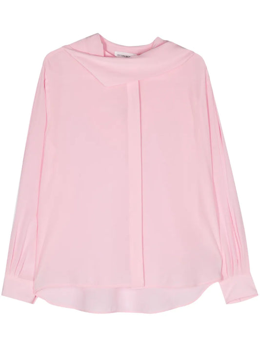 Silk Hooded Blouse