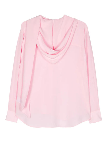 Silk Hooded Blouse