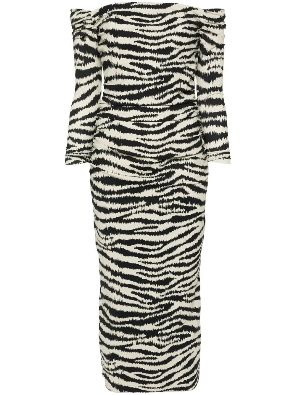Zebra-Print Jersey Dress