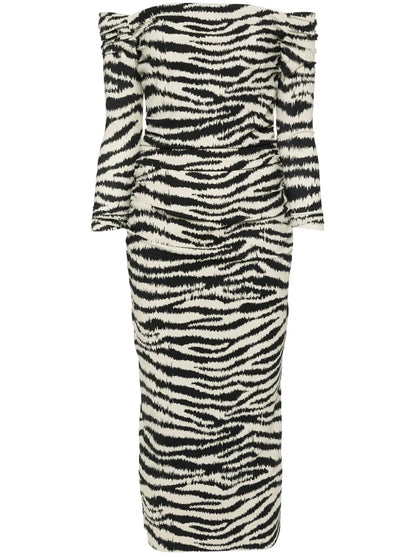 Zebra-Print Jersey Dress
