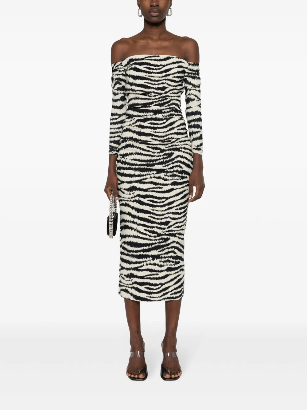 Zebra-Print Jersey Dress