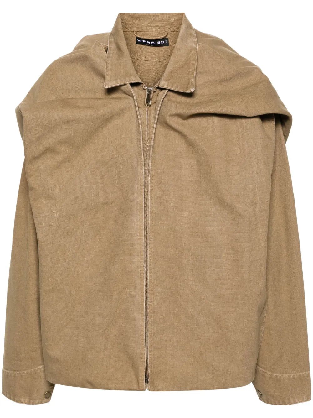 Detachable-Panel Hooded Jacket