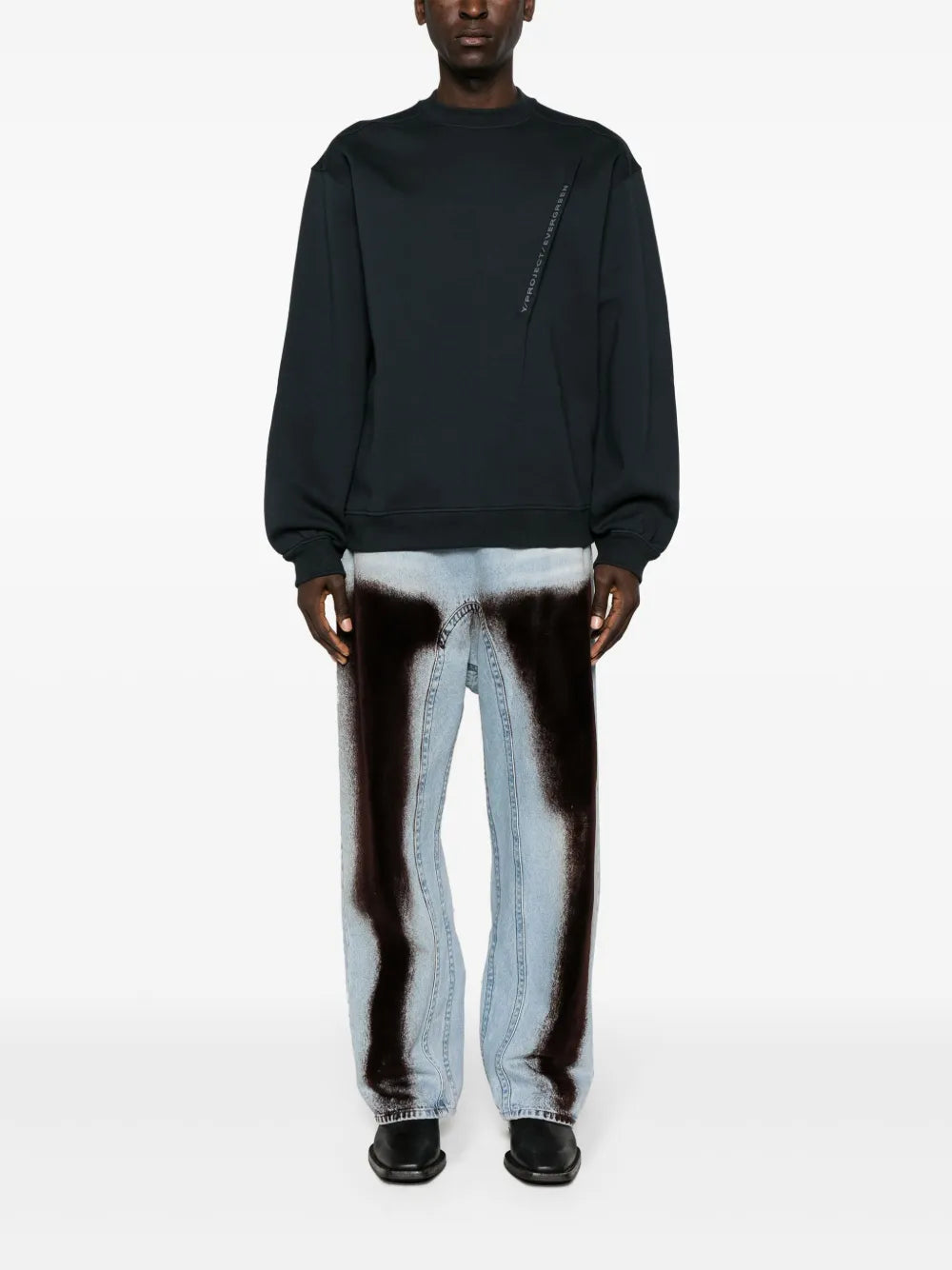 Pinched Logo Cotton Sweatshirt