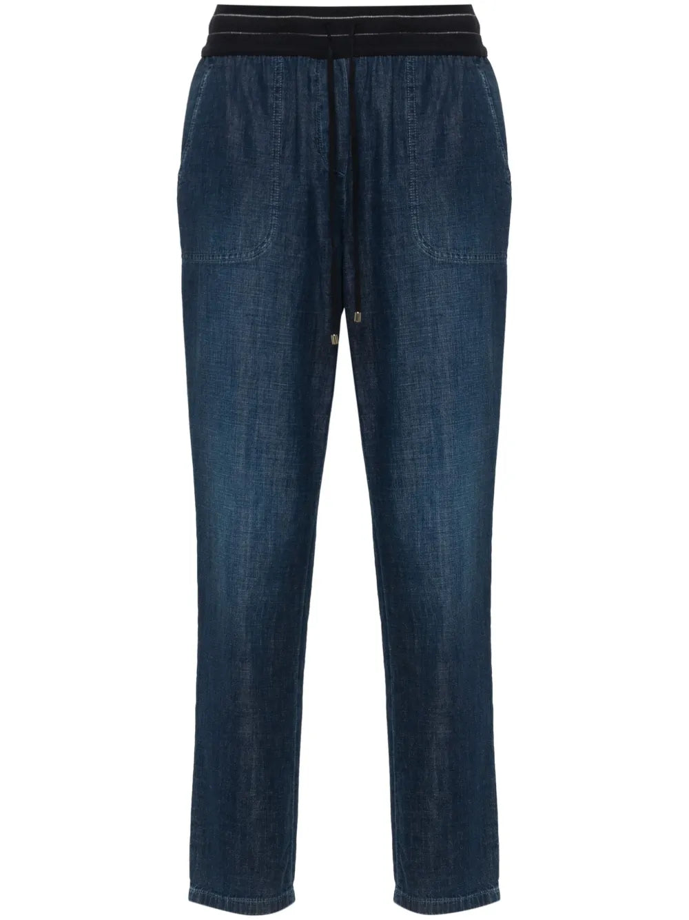 Drawstring Tapered Jeans