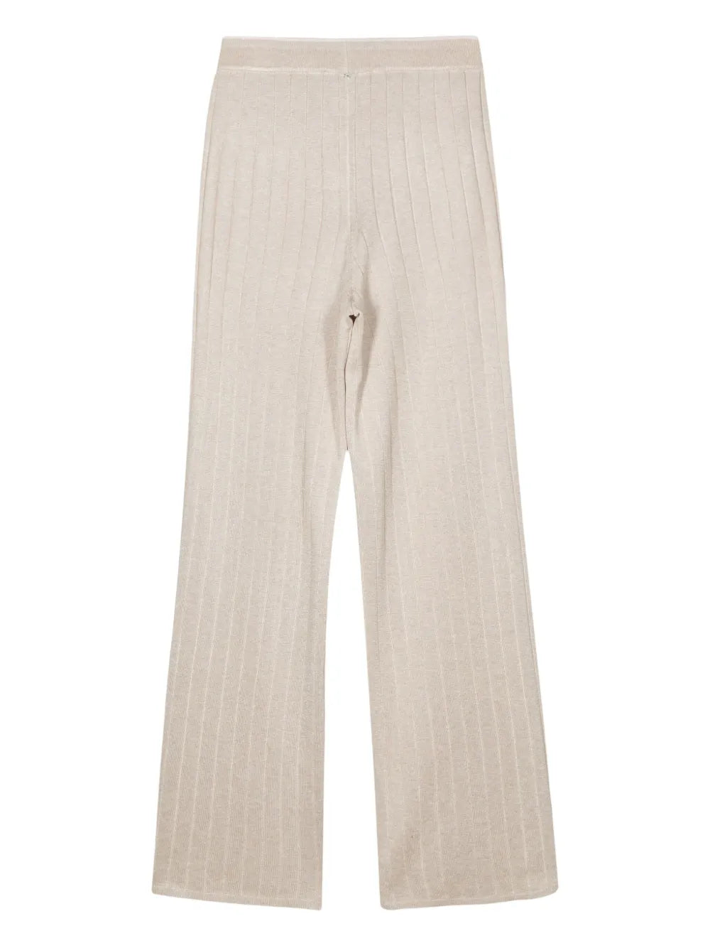 Wide-Ribbed Knitted Trousers