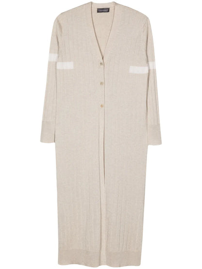 Long Ribbed Cardi Coat