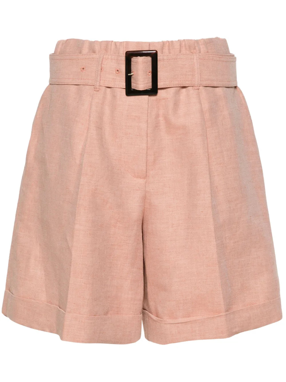 Belted Pleated Shorts