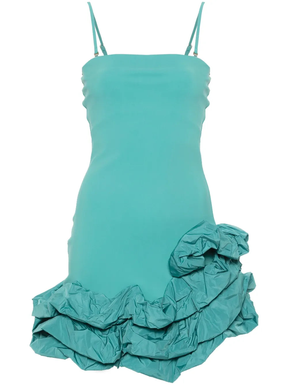 Ruffle-Detail Jersey Mini Dress