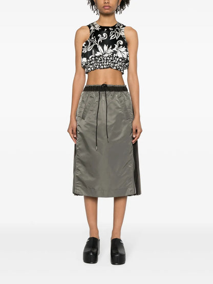 Floral-Print Cropped Top