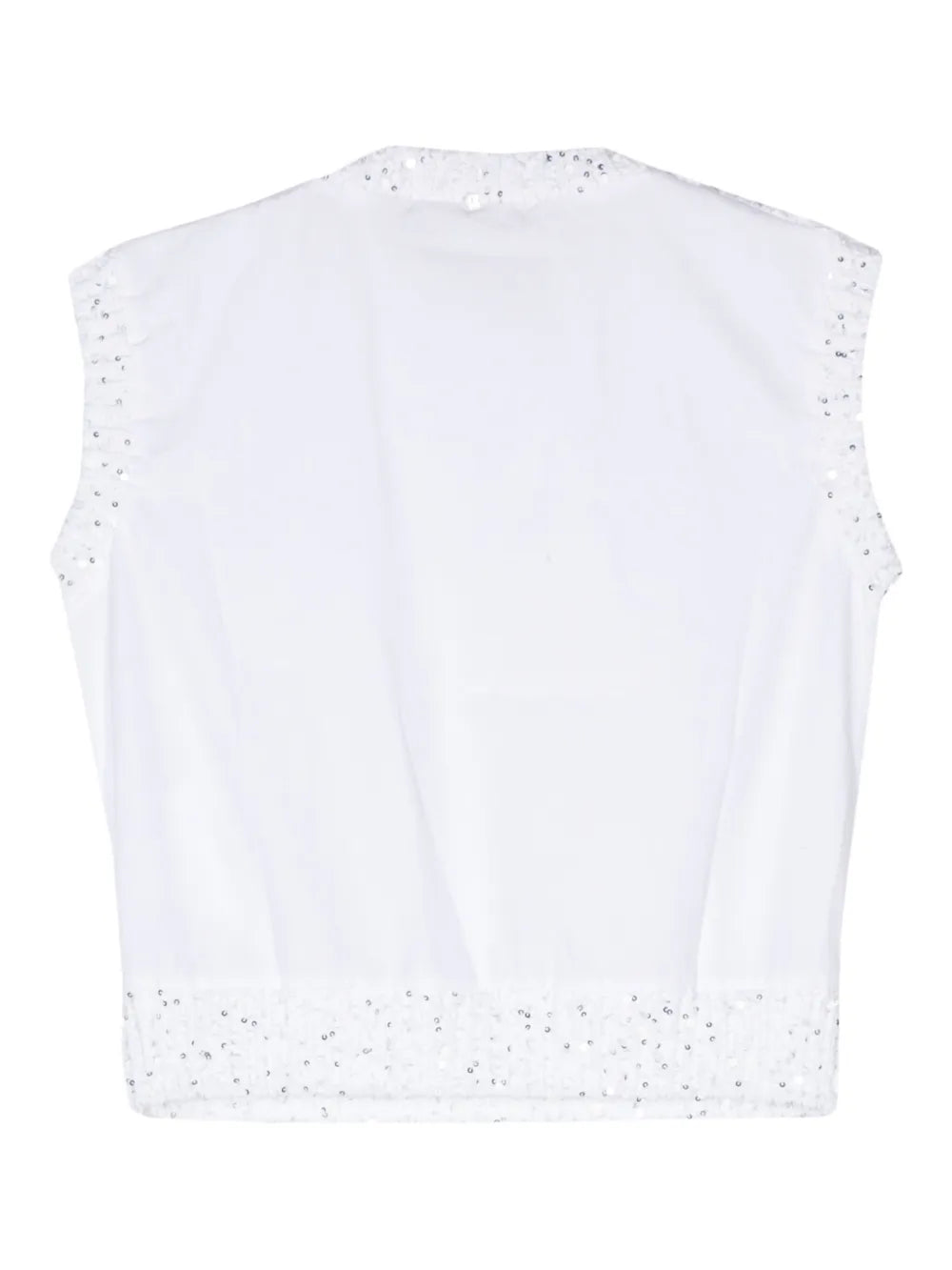 Sequin-Embellished Knitted Tank Top