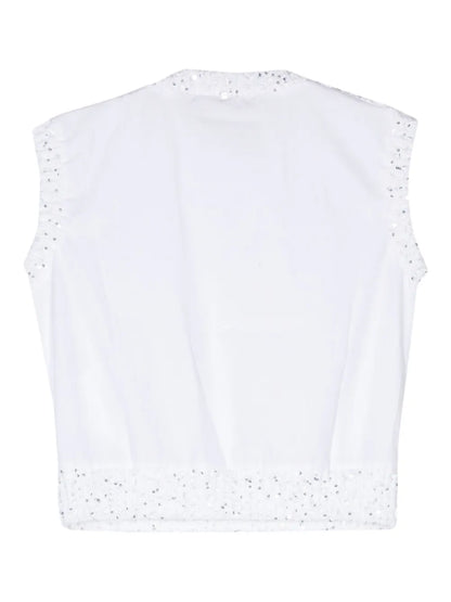 Sequin-Embellished Knitted Tank Top