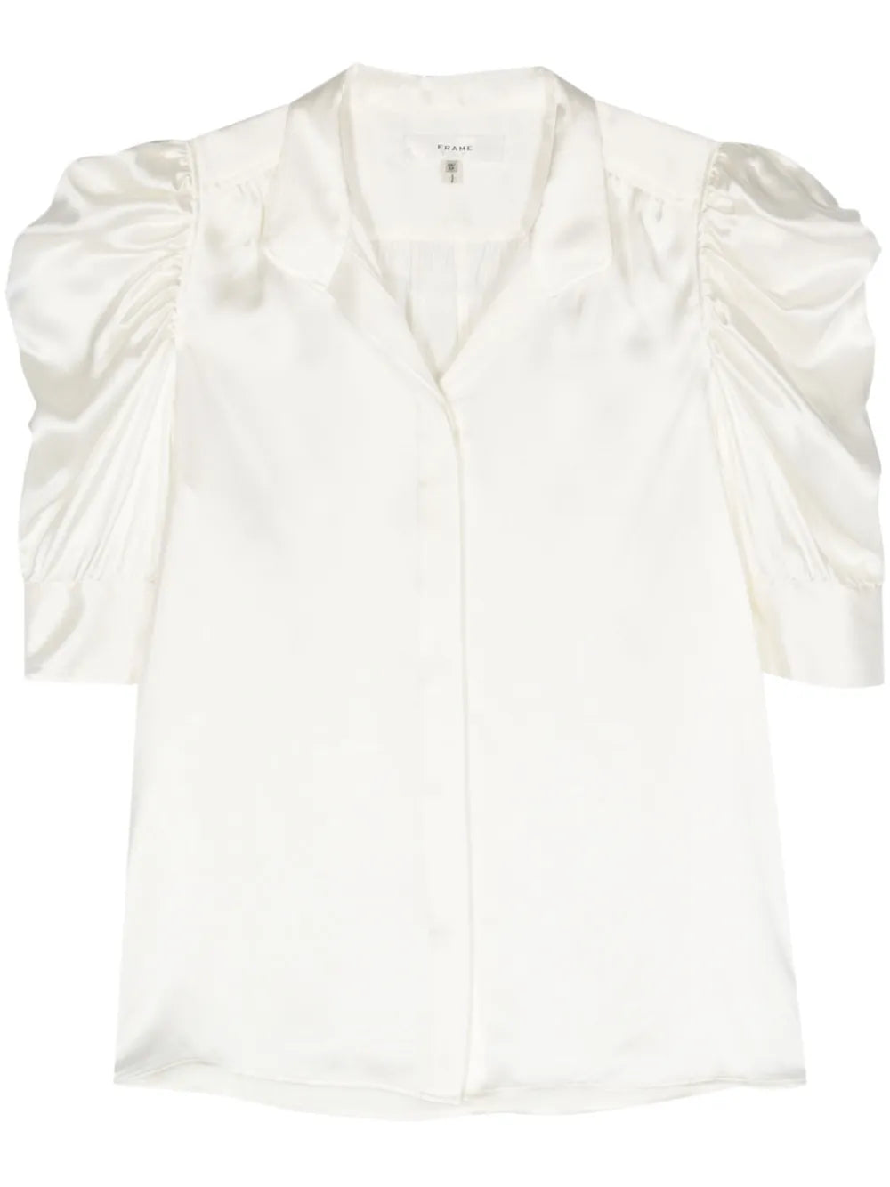 Ruched-Detail Silk Shirt