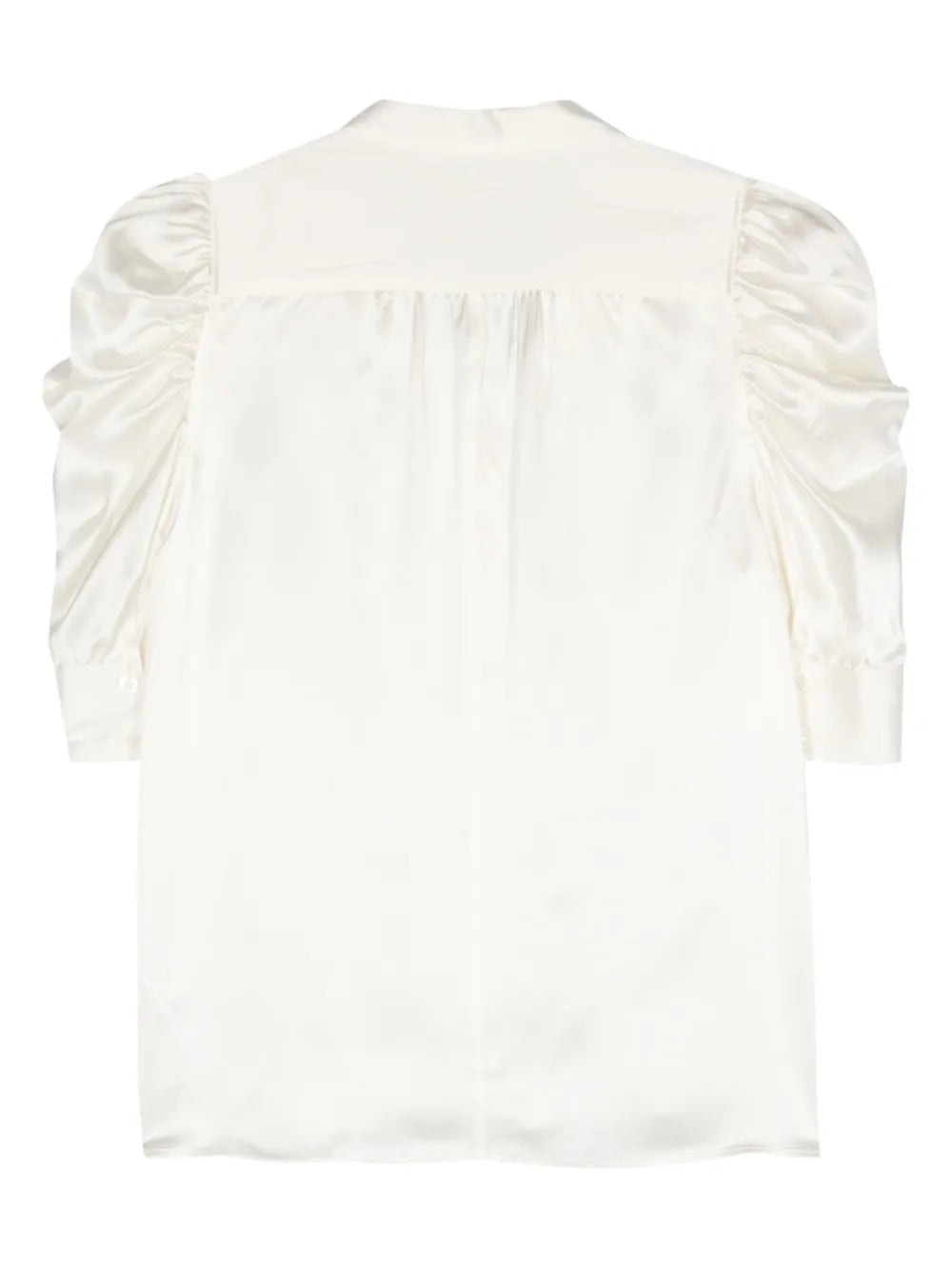 Ruched-Detail Silk Shirt