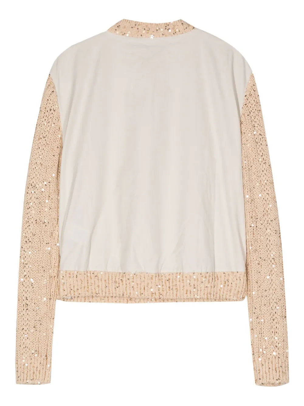 Sequin-Embellished Cable-Knit Jumper