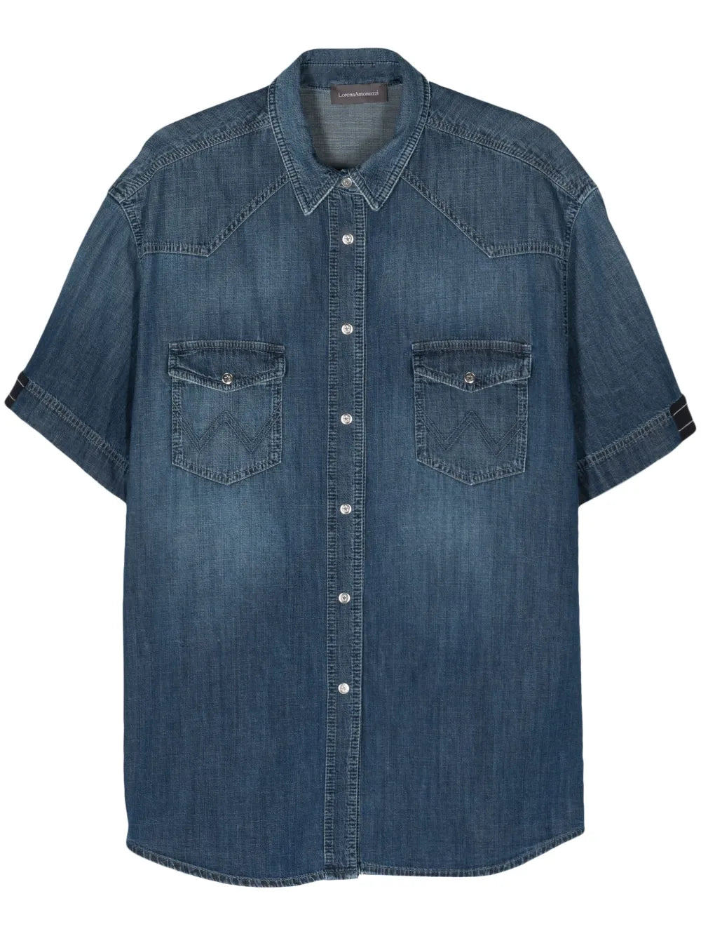 Short-Sleeve Denim Shirt
