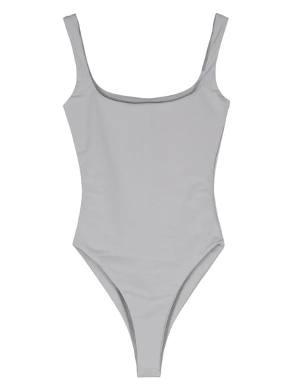 Square-Neck Sleeveless Bodysuit