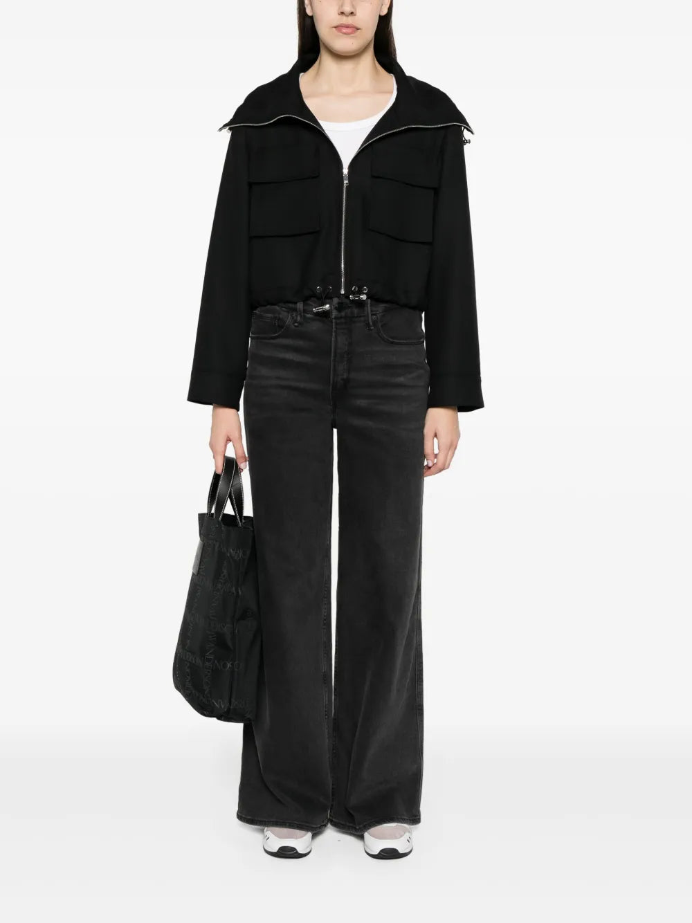 Logo-Plaque Cropped Jacket