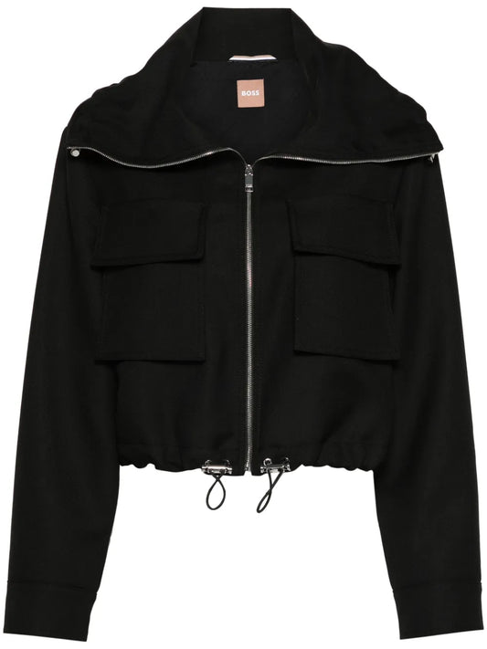 Logo-Plaque Cropped Jacket