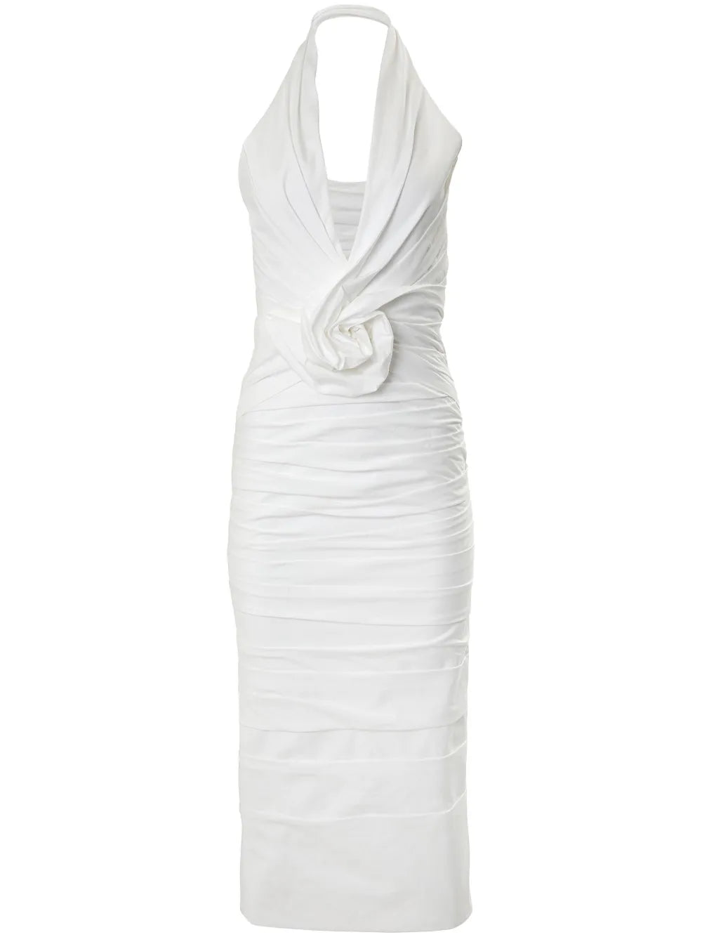 Twisted Flower Halterneck Dress