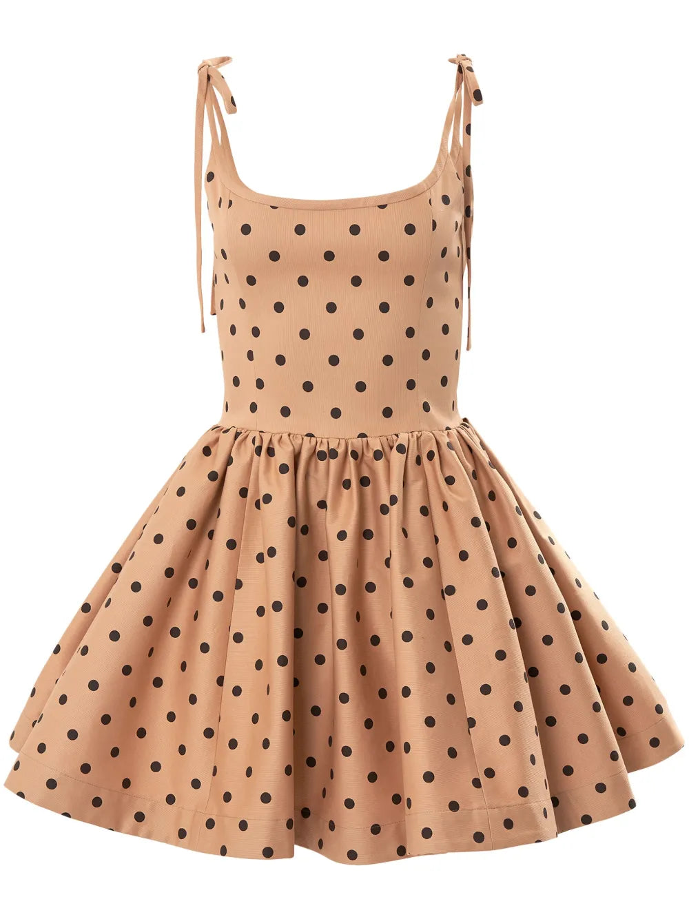 Polka-Dot Bow-Strap Minidress