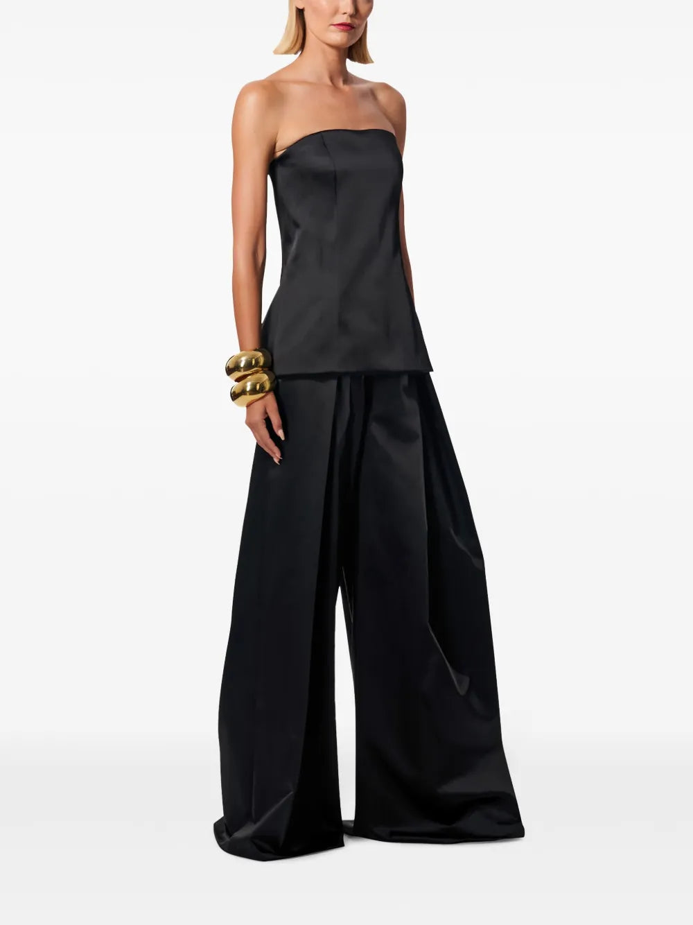 Satin Strapless Top