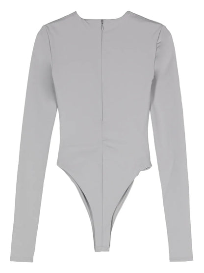 Round-Neck Long-Sleeved Bodysuit