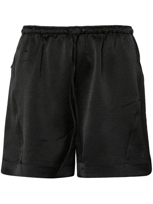 Seersucker-Texture Track Shorts