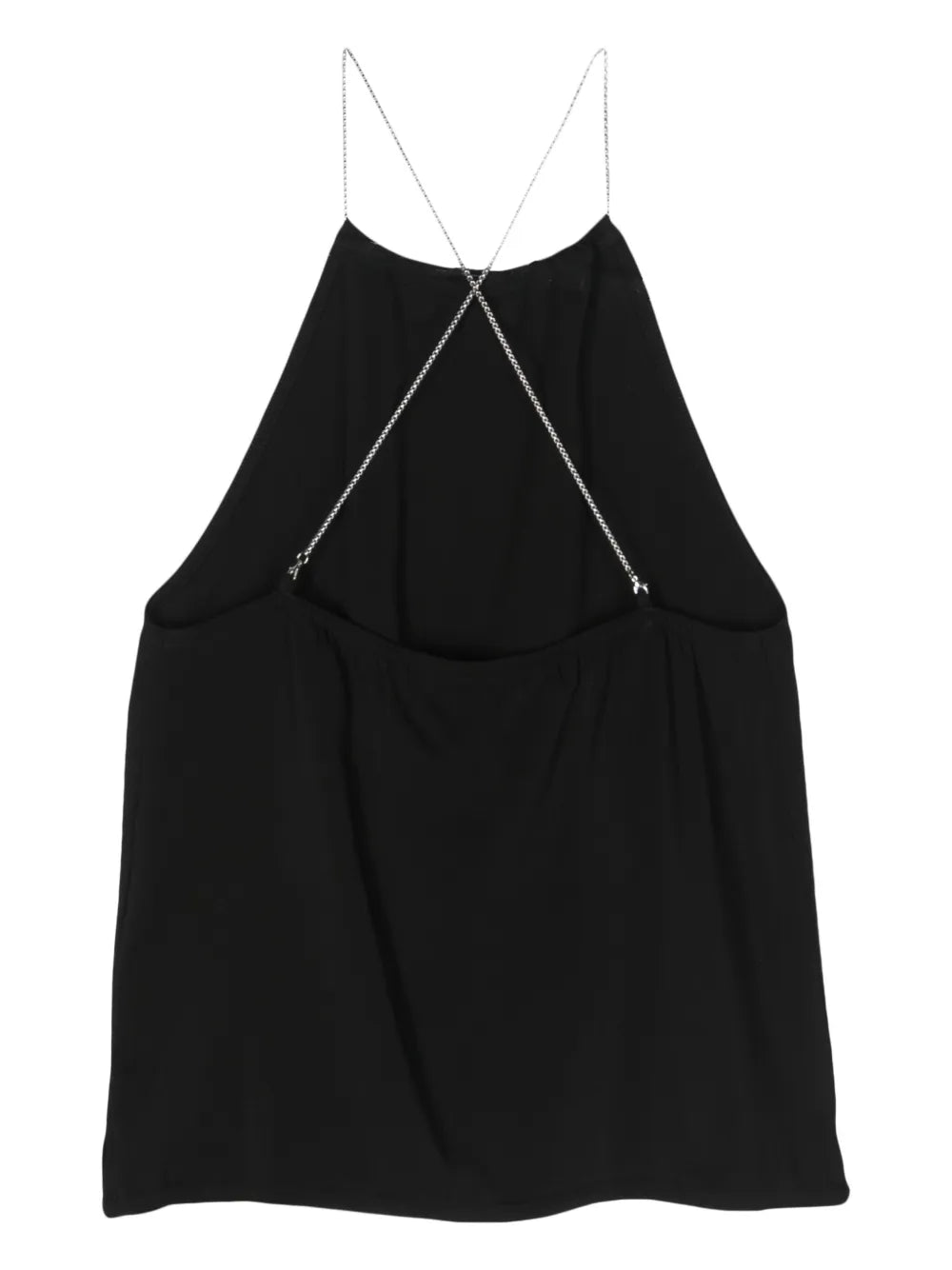 Chain-Straps Gathered Tank Top
