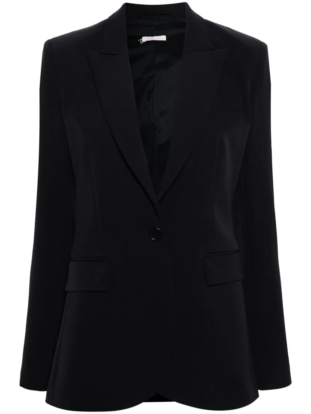 Peak-Lapel Single-Breasted Blazer