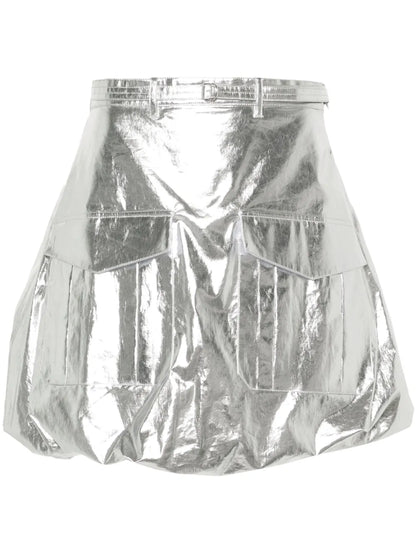 A-Line Metallic Mini Skirt