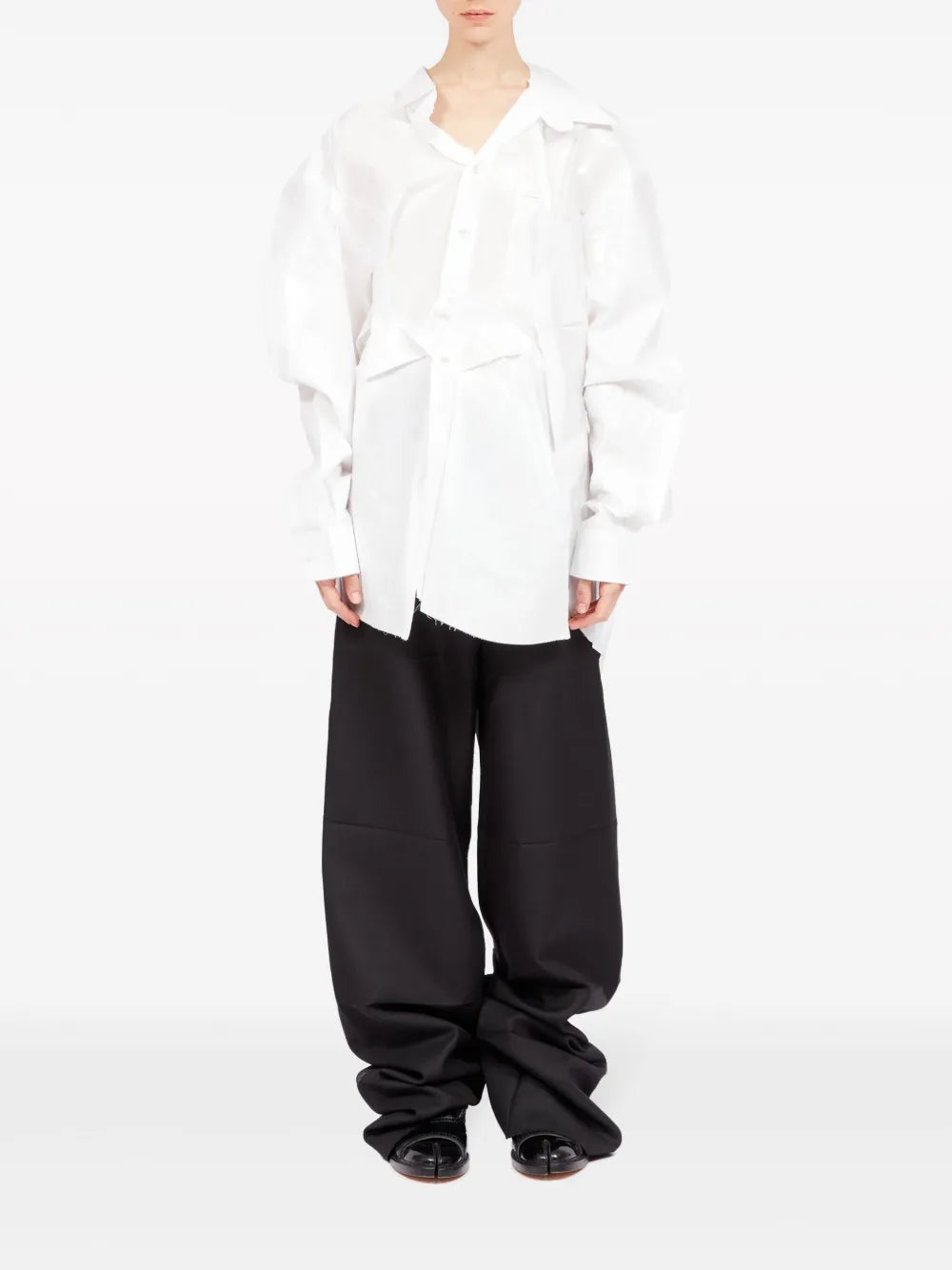 Asymmetric Gathered Shirt