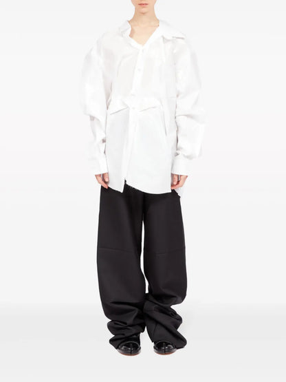 Asymmetric Gathered Shirt