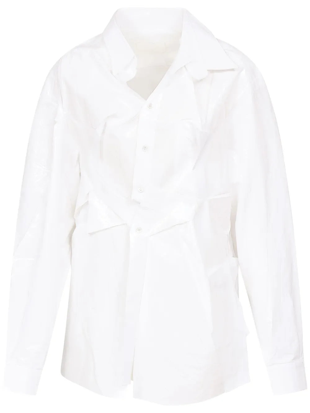 Asymmetric Gathered Shirt