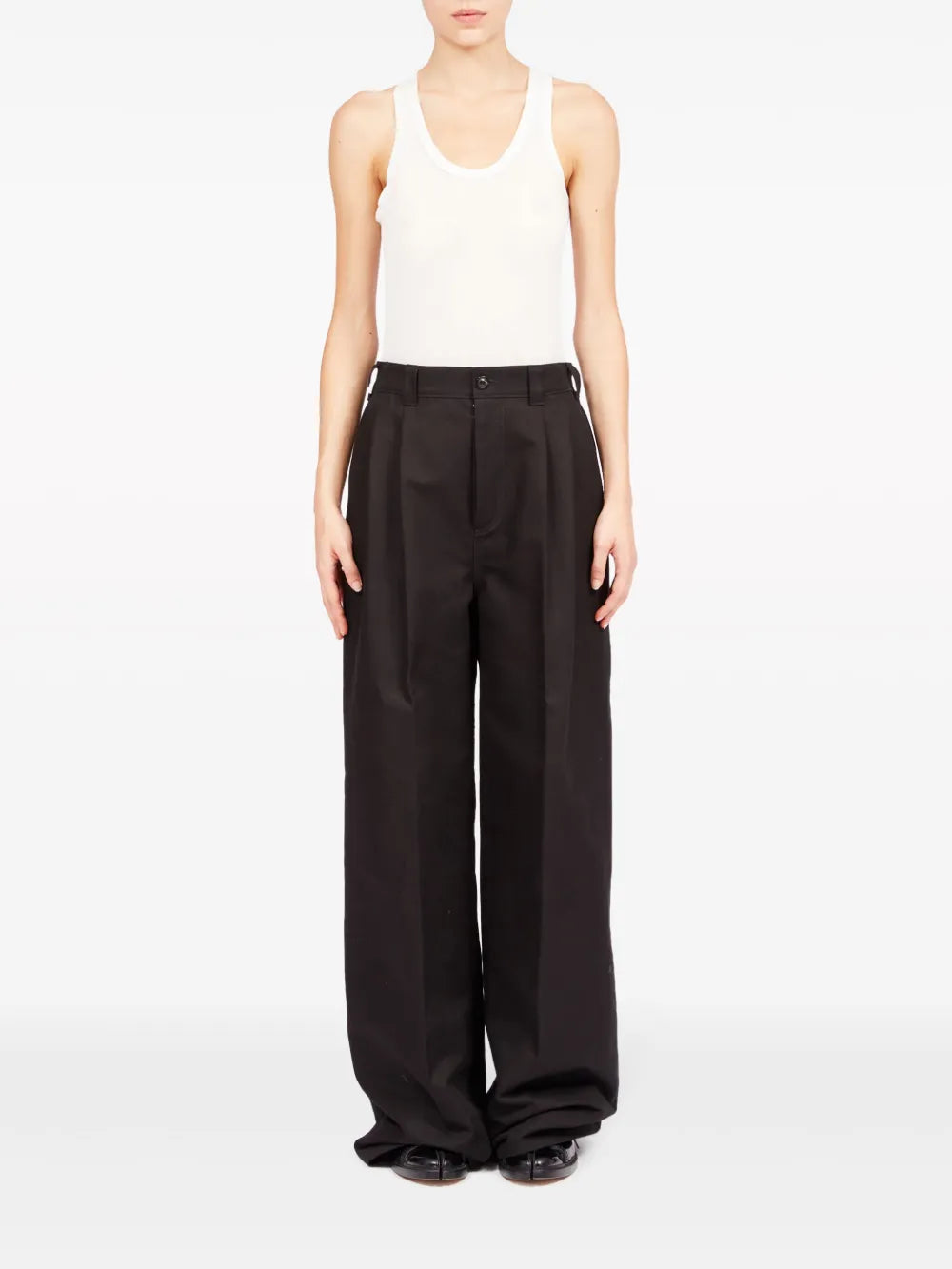 Wide-Leg Tailored Trousers